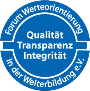 Siegel des Forum Werteorientierung in der Weiterbildung e.V.: Qualität - Transparenz - Integrität
